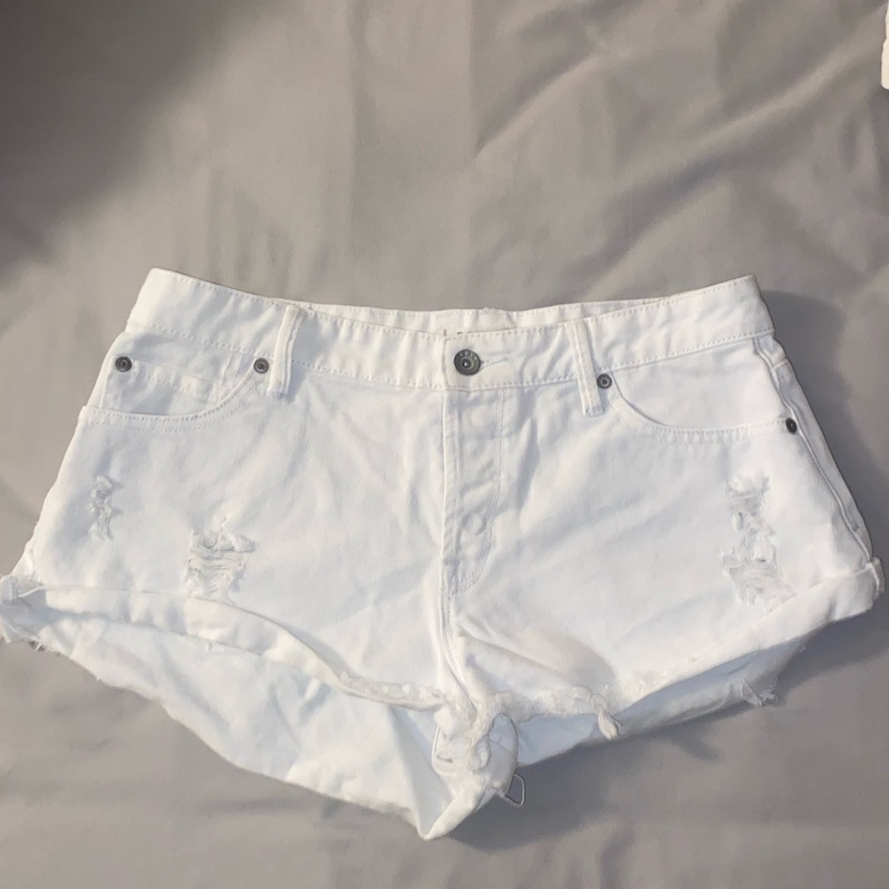 White Roxy Jean Shorts